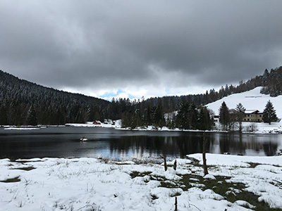 View of the first lake, Lac de Lispach.