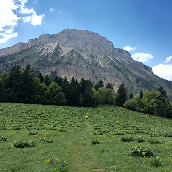Hike in Grenoble. A view of Chamechaude (2,082m).