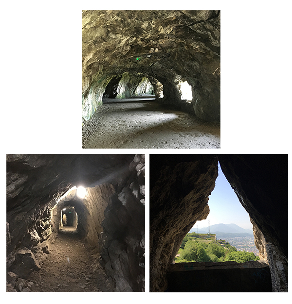 Hike in Grenoble. Mandrin Caves. Collage Grenoble 2