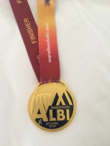 Albi Marathon finisher medal Albi Marathon finisher medal