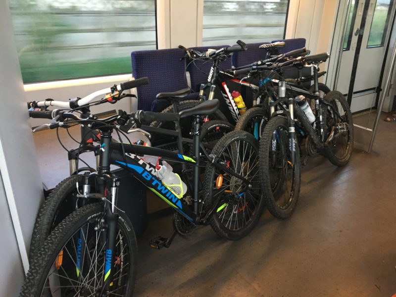 Bike storage. Romanian trains
