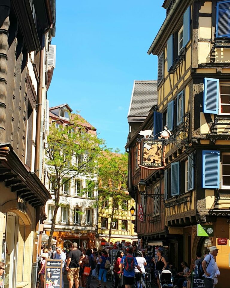 Everyone is out on the streets of Colmar.