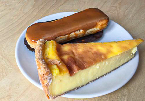 Flan et éclaire